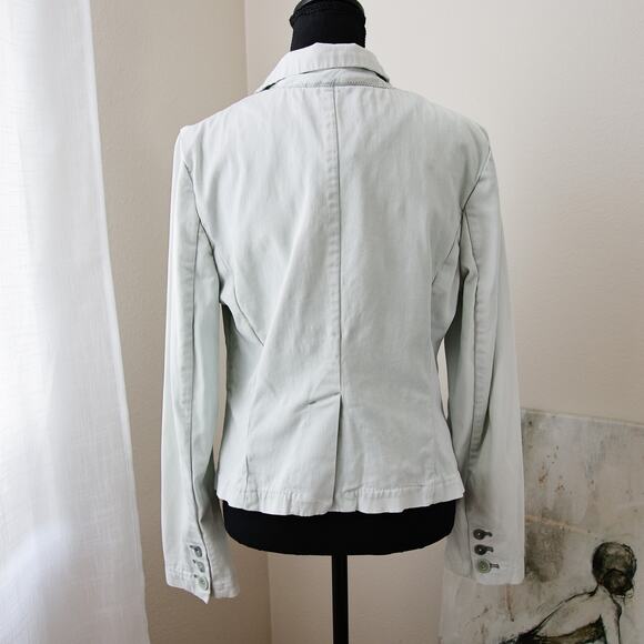 Anthropologie X Cartonnier Light Blue Cotton Blazer Jacket size M - Picture 2 of 6